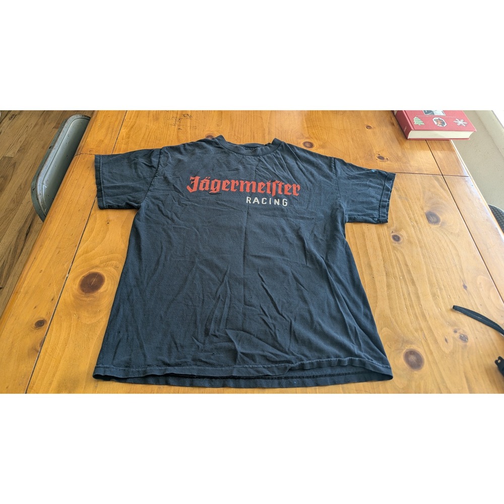 Vintage Jagermeister Racing NHRA Powerade Drag Racing T-Shirt Black Mens M/L